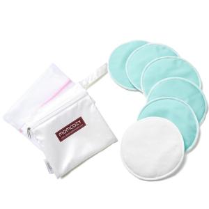 imageMomcozy Reusable Nursing Pads Innovative Use of One Way MoistureWicking Fabric ampamp 4  Layer Washable Breast Pads Super Absorbent and Large Capacity 6 Pack  Wet and Dry Separation Bag  Wash BagThick