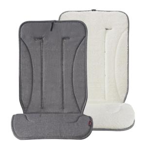 imageMomcozy Reversible Stroller Cushion  Universal Breathable Stroller Liner  Winter Warm Car Seat Liners  Crib Carriage Cushion Pad  Plush for Winter Use Soft Fabric for AllSeason ComfortGray