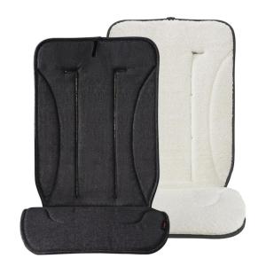 imageMomcozy Reversible Stroller Cushion  Universal Breathable Stroller Liner  Winter Warm Car Seat Liners  Crib Carriage Cushion Pad  Plush for Winter Use Soft Fabric for AllSeason ComfortBlack