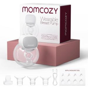 imageMomcozy S9 Pro Upgraded Wearable Breast Pump HandsFree Design with Extended Battery Life ampamp LED Display Double Electric Portable Pump with 2 Modes ampamp 9 Levels 24mm 2Pack GrayNgray