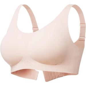 imageMomcozy Seamless Comfort Bra Wireless FullCoverage Everyday Wear Invisible AllDay SupportOyster Pink Pure