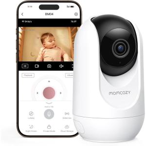 imageMomcozy Smart WiFi Baby Monitor with Camera and Audio 5quot 1080P Screen with Wall Mount Motion ampamp Cry Detection Safe Fence Clear Night Vision 5000mAh Battery 2Way Talk Photo ampamp Video RecordingBM04 Camera