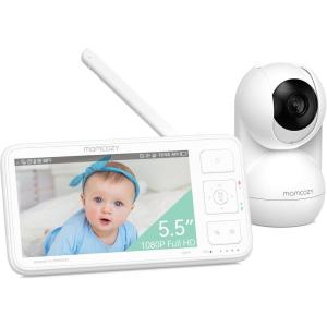 imageMomcozy Video Baby Monitor 55 1080P Full HD Baby Monitor with Camera No WiFi Infrared Night Vision 5800mAh 120hrs Battery ECO VOX 2Way Audio 1640ft Range Record and Rewind Locally BM03BM031C