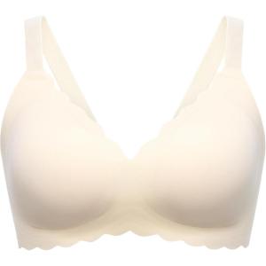 imageMomcozy Wireless Seamless Bra Classic Jelly Strip Lift Soft Comfortable TShirt Bra Beige 34BAlmond