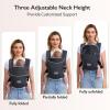 imageNewborn Carrier Soft and Lightweight Baby Carrier Wrap  Ergonomic Adjustable Neck Support  Ideal for Newborn 724 lbs  Enhanced Comfort and Support Deep GreyDeep Grey