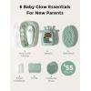 imageMomcozy Glow Baby Kit Baby Shower ampamp Registry Essential Kit for Grooming ampamp Cleansing Care Includes Electric Nail File Teether Bath Brush Cradle Cap BrushComb Finger ToothbrushNewborn MustHaveGlow Baby Kit