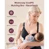 imageMomcozy Nursing Bras for Breastfeeding Ribbed Maternity Bra with Racerback Soft Stretchy Nursing Sports Bra for YogaBlack