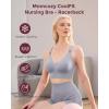 imageMomcozy Nursing Bras for Breastfeeding Ribbed Maternity Bra with Racerback Soft Stretchy Nursing Sports Bra for YogaGray