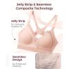 imageMomcozy Nursing Bras for Breastfeeding Ribbed Maternity Bra with Racerback Soft Stretchy Nursing Sports Bra for YogaOyster Pink