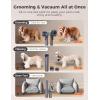 imageDog Grooming Kit FurEase Dog Grooming Vacuum with Dog Clippers for Grooming 13000Pa Powerful Dog Vacuum for Shedding Grooming with 5 Pet Grooming Tools Iron Gray 25 Liter CanisterIron Gray
