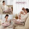 imageMomcozy Innovative Safety Fence Nursing Pillow  Firm ampamp Springy Memory Foam  Stable Ergonomic Support ampamp Comfort  Wider Breastfeeding Cushion Adjustable Removable Cover Baby Safety CertifiedLight Pink