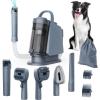imageDog Grooming Kit FurEase Dog Grooming Vacuum with Dog Clippers for Grooming 13000Pa Powerful Dog Vacuum for Shedding Grooming with 5 Pet Grooming Tools Iron Gray 25 Liter CanisterArctic Trail