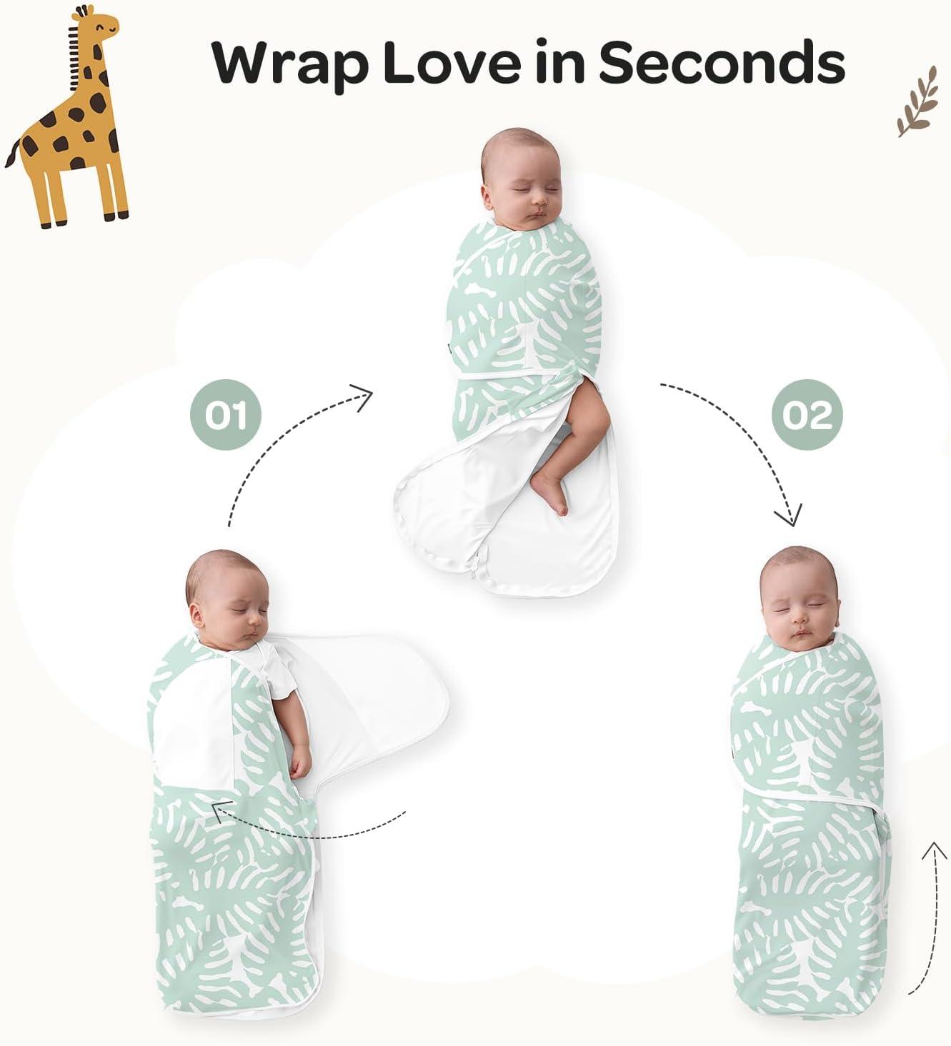 imageMomcozy Swaddles for Newborns Quiet Fastner Suitable for Infant 03 Months NewParentFriendly Swaddle Sack Reduce Startle Reflex Newborn Boys Girls Registry Essentials 2Pack SmallMediumBravery