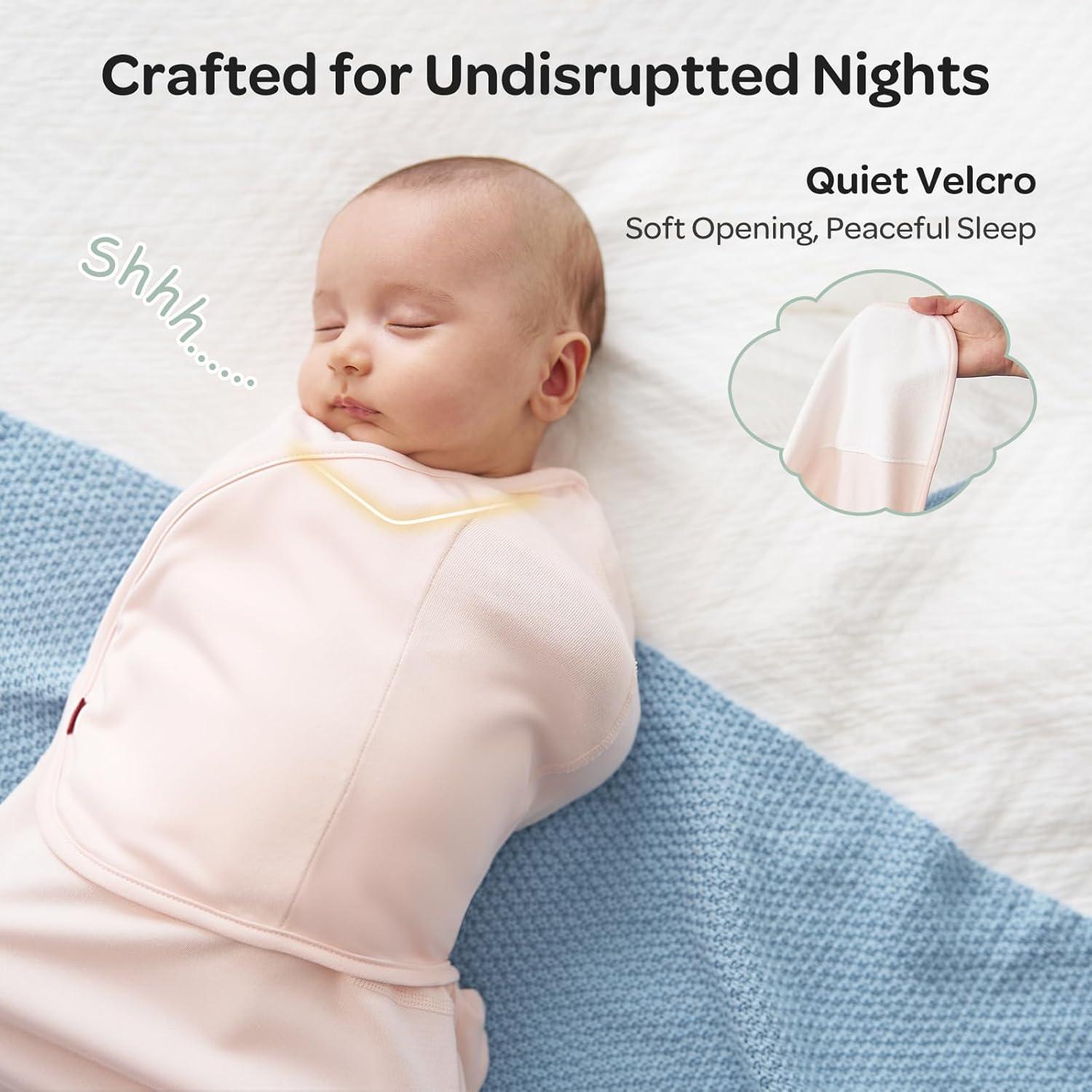 imageMomcozy Swaddles for Newborns Quiet Fastner Suitable for Infant 03 Months NewParentFriendly Swaddle Sack Reduce Startle Reflex Newborn Boys Girls Registry Essentials 2Pack SmallMediumBloom