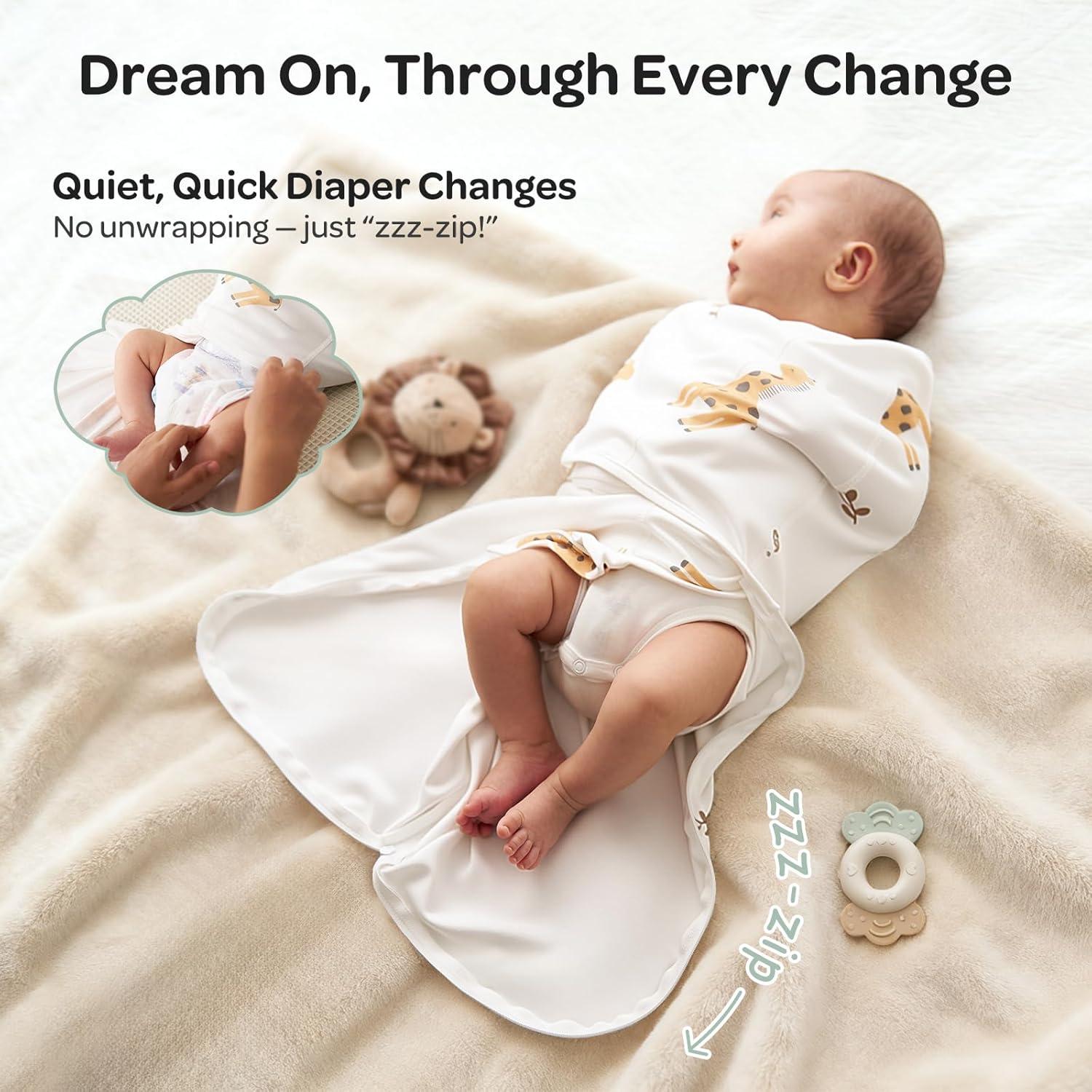 imageMomcozy Swaddles for Newborns Quiet Fastner Suitable for Infant 03 Months NewParentFriendly Swaddle Sack Reduce Startle Reflex Newborn Boys Girls Registry Essentials 2Pack SmallMediumBravery