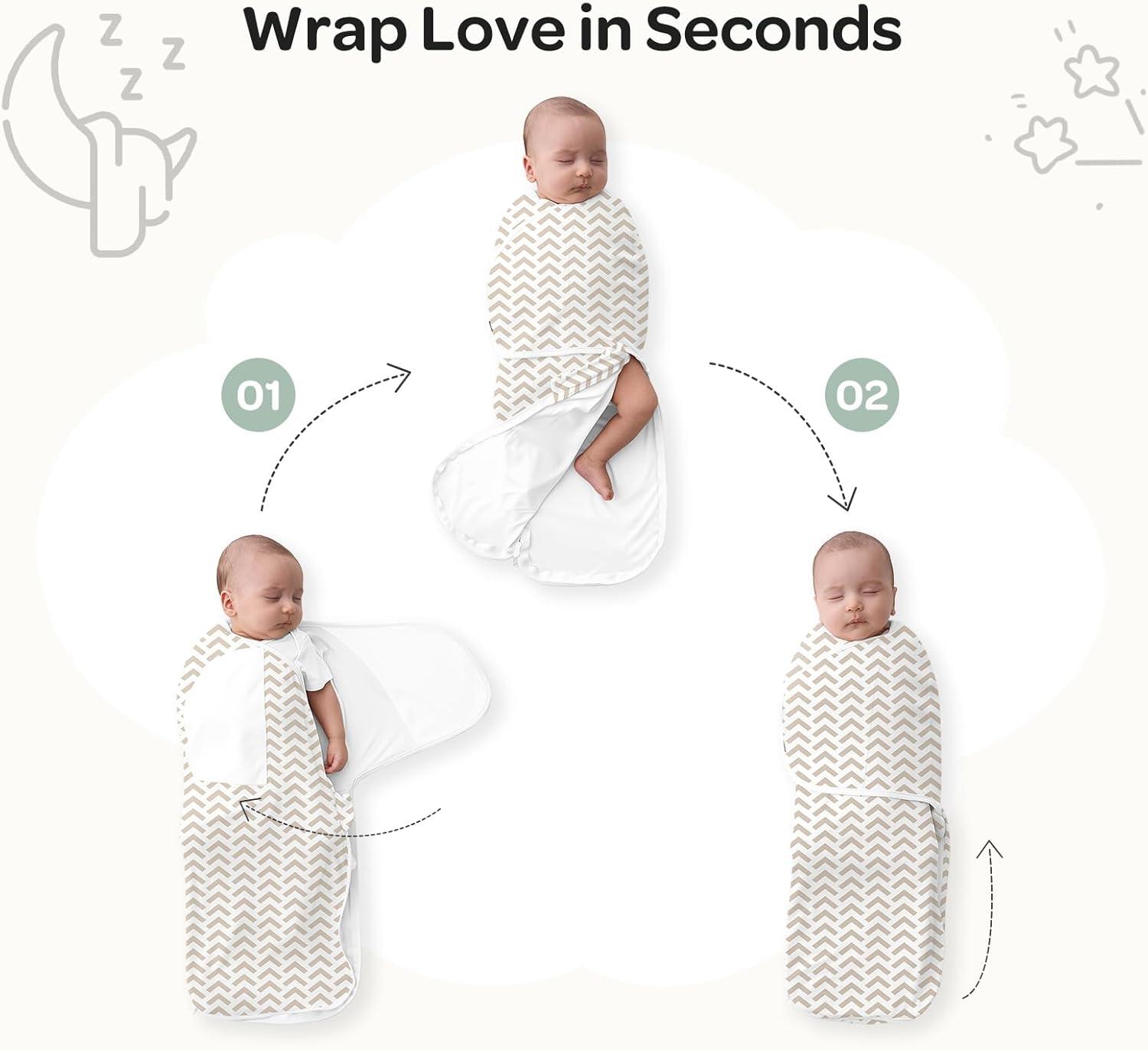 imageMomcozy Swaddles for Newborns Quiet Fastner Suitable for Infant 03 Months NewParentFriendly Swaddle Sack Reduce Startle Reflex Newborn Boys Girls Registry Essentials 2Pack SmallMediumWonder