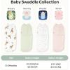 imageMomcozy Swaddles for Newborns Quiet Fastner Suitable for Infant 03 Months NewParentFriendly Swaddle Sack Reduce Startle Reflex Newborn Boys Girls Registry Essentials 2Pack SmallMediumSerenity