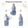imageMomcozy Swaddles for Newborns Quiet Fastner Suitable for Infant 03 Months NewParentFriendly Swaddle Sack Reduce Startle Reflex Newborn Boys Girls Registry Essentials 2Pack SmallMediumSerenity