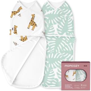 imageMomcozy Swaddles for Newborns Quiet Fastner Suitable for Infant 03 Months NewParentFriendly Swaddle Sack Reduce Startle Reflex Newborn Boys Girls Registry Essentials 2Pack SmallMediumBravery