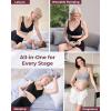 imageMomcozy CoolFit Nursing Bras for Breastfeeding Fixed Padding Ultra Stretch Seamless Jelly Strip Maternity Bra WirelessBlack