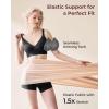 imageMomcozy CoolFit Nursing Bras for Breastfeeding Fixed Padding Ultra Stretch Seamless Jelly Strip Maternity Bra WirelessBlack