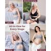 imageMomcozy CoolFit Nursing Bras for Breastfeeding Fixed Padding Ultra Stretch Seamless Jelly Strip Maternity Bra WirelessGray