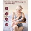 imageMomcozy CoolFit Nursing Bras for Breastfeeding Fixed Padding Ultra Stretch Seamless Jelly Strip Maternity Bra WirelessGray