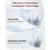 imageMomcozy CoolFit Nursing Bras for Breastfeeding Fixed Padding Ultra Stretch Seamless Jelly Strip Maternity Bra WirelessGray