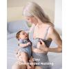 imageMomcozy CoolFit Nursing Bras for Breastfeeding Fixed Padding Ultra Stretch Seamless Jelly Strip Maternity Bra WirelessGray
