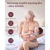 imageMomcozy CoolFit Nursing Bras for Breastfeeding Fixed Padding Ultra Stretch Seamless Jelly Strip Maternity Bra WirelessOyster Pink
