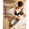 imageMomcozy HandsFree Pumping Bra Wireless ampamp Seamless HF010 Breast Pump Bra Breathable Tencel Fabric ampamp Fully Fixed CupsBlack