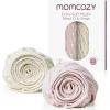 imageMomcozy Muslin Standard Fitted Crib Sheets 52quotx28quot 2 Pack Soft Breathable Natural Cotton Baby Mattress Sheet 360 Mattress Wrapping No Slip Boys Girls Neutral Toddler Bed Sheet Bravery ZebraBeige Blush