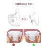 imageMomcozy M5 HandsFree Wearable Breast Pump DoubleSealed Flange for BabyLike Comfort 3 Modes ampamp 9 Suction Levels Portable Electric Pump  24mm 2Pack Quill GrayTransparent