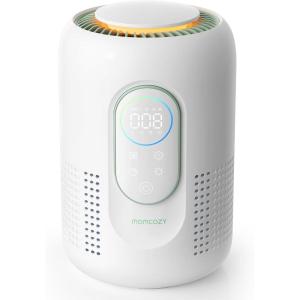 imageMomcozy Nursery Air Purifier 4Filter System with H13 HEPA ampamp Carbon RealTime PM25 Air Quality Monitor ampamp Display with 3Color Status Baby Air Purifier with 21 dB Sleep Mode Dimmable Night Light