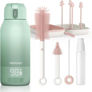 imageMomcozy Portable Milk Warmer for Travel ampamp Bottle Brush