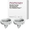 imageMomcozy Wearable Breast Pump Hands Free Upgraded Mobile Flow  M9 App Discreet Control with Personalized MultiModes ampamp 15 Levels Wearable Breast Pump 24mm 2 Pack Cozy RedGray