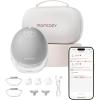 imageMomcozy Wearable Breast Pump Hands Free Upgraded Mobile Flow  M9 App Discreet Control with Personalized MultiModes ampamp 15 Levels Wearable Breast Pump 24mm 2 Pack Cozy RedGray