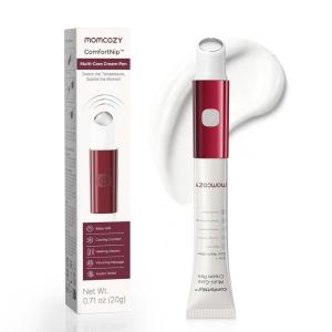 imageMomcozy ComfortNip MultiCare Nipple Care Pen 3in1 HeatCoolVibe Rechargeable Portable Cream Pen with Botanical Nipple Cream Touch Free 316 Steel Head for Breastfeeding Pain Relief