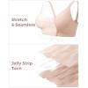 imageMomcozy CoolFit TShirt Jelly Bra for Women Comfortable Wireless Everyday Bras with SemiFixed Pads