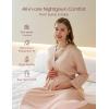 imageMomcozy Womens Nursing Maternity Nightgown for Breastfeeding Labor and Delivery Gown Long Sleeve Postpartum Night GownPink