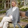 imageMomcozy WoolBlend Nursing Cover  Soft ampamp Cozy 360 Full Coverage Nursing Shawl for Breastfeeding and Pumping Versatile FallWinter Essential GreyGrey