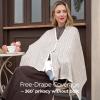 imageMomcozy WoolBlend Nursing Cover  Soft ampamp Cozy 360 Full Coverage Nursing Shawl for Breastfeeding and Pumping Versatile FallWinter Essential GreyOatmeal Heather