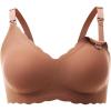 imageLupantte Nursing Bras for Breastfeeding Comfort Maternity Bras for Pregnancy Seamless Bralettes with Extra ExtenderCaramel