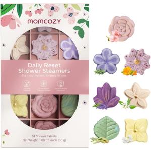 imageMomcozy 14 Pack Shower Steamers Aromatherapy with 7 Floral Scents atHome Spa Relaxation for Daily Shower Ideal Gift Idea with Gentle Formula Christmas Gifts for Mom Self Care Gifts for WomenFlower