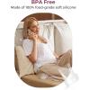 imageMomcozy Wearable Breast Pump V2 Pro UltraLightweight Double Electric Breast Pump HandsFree ampamp Portable Pump with Upgraded Flange Quiet ampamp LeakProof Electric Pump for Pumping MomsTransparent