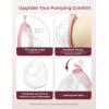 imageMomcozy Wearable Breast Pump V2 Pro UltraLightweight Double Electric Breast Pump HandsFree ampamp Portable Pump with Upgraded Flange Quiet ampamp LeakProof Electric Pump for Pumping MomsTransparent