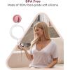 imageMomcozy Wearable Breast Pump V2 Pro UltraLightweight Double Electric Breast Pump HandsFree ampamp Portable Pump with Upgraded Flange Quiet ampamp LeakProof Electric Pump for Pumping MomsTransparent