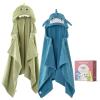 imageMomcozy Baby Bath Towels with Visualize Health Label  Ultra Soft ampamp Absorbent Coral Fleece Hooded Towels for Newborn Infant Toddler 036 Months Bath Essentials Large Size2 PackCrocodile and Shark