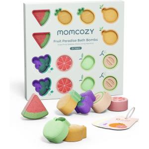 imageMomcozy 14Pack Fruit Bath Bombs with Essential Oil Ideal Christmas Gift for Happy Educational ampamp Fun Bath Time Bath Bombs Kit with 7 Cute Fruit Shapes Ideal Gifts for Kids Girls Boys ToddlersFruit