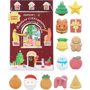 imageMomcozy 14Pack Fruit Bath Bombs with Essential Oil Ideal Christmas Gift for Happy Educational ampamp Fun Bath Time Bath Bombs Kit with 7 Cute Fruit Shapes Ideal Gifts for Kids Girls Boys ToddlersChristmas